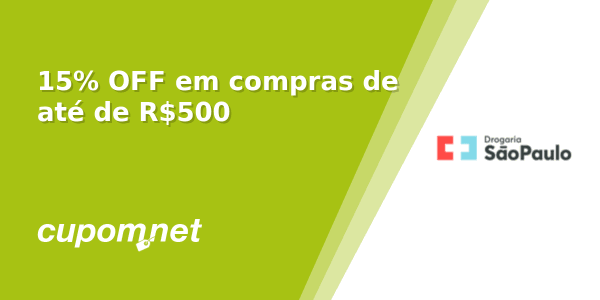 Cupom Drogaria São Paulo: 10% e 20% +13 outros